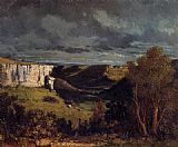 Gustave Courbet The Valley of the Loue in Stormy Weather painting